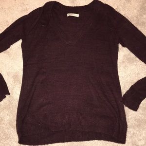 Abercrombie Maroon V-Neck Sweater